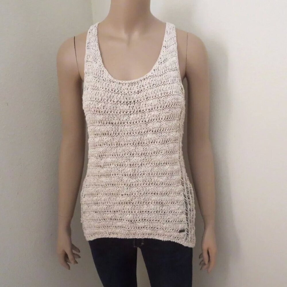 Abercrombie Womens Open Stitch Knit Shine Tank Top Sweater Size XS Shirt